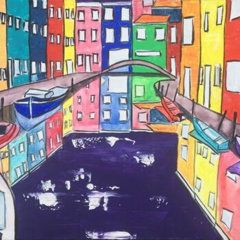 Painting titled "BURANO 3" by Valerie   Jouve, Original Artwork, Acrylic