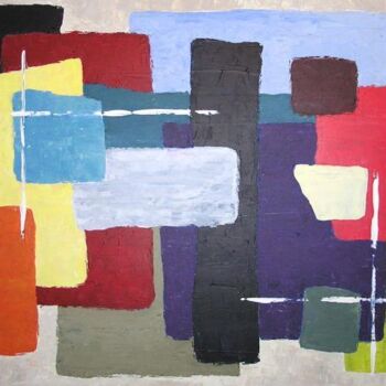 Painting titled "ABSTRAIT # 2" by Valerie   Jouve, Original Artwork, Acrylic Mounted on Wood Stretcher frame