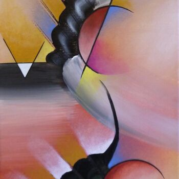 Картина под названием "La chute" - Valérie Lamarre, Подлинное произведение искусства, Акрил Установлен на Деревянная рама дл…