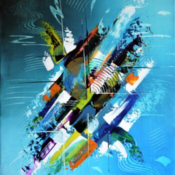 Картина под названием "Hierro" - Valérie Lamarre, Подлинное произведение искусства, Акрил Установлен на Деревянная рама для…