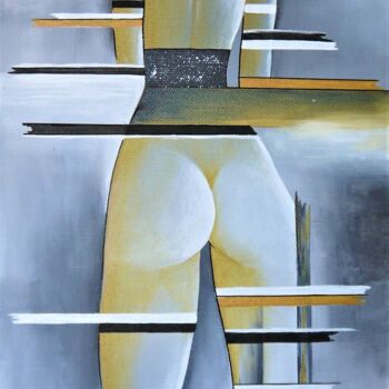 Картина под названием "Q 7" - Valérie Lamarre, Подлинное произведение искусства, Акрил Установлен на Деревянная рама для нос…