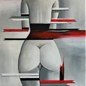 Painting titled "Q 9" by Valérie Lamarre, Original Artwork, Acrylic Mounted on Wood Stretcher frame