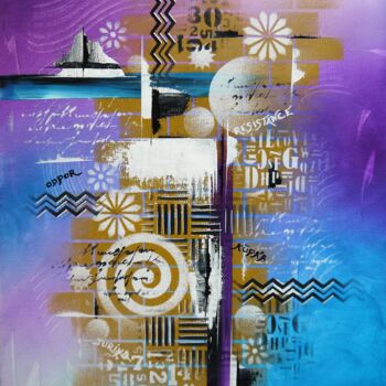 Картина под названием "rezisto" - Valérie Lamarre, Подлинное произведение искусства, Акрил Установлен на Деревянная рама для…