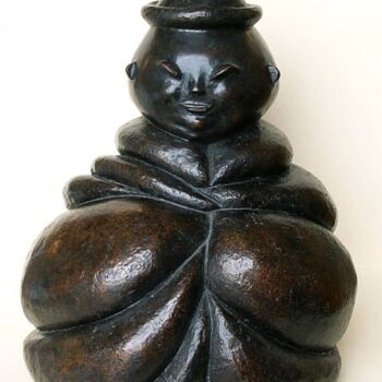Sculpture titled "BOUDDHA" by Valérie Lamarre, Original Artwork, Metals