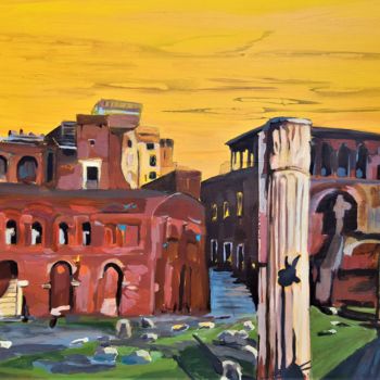 Картина под названием "Roma Furiosa-" - Valérie Le Meur, Подлинное произведение искусства, Акрил Установлен на Деревянная ра…
