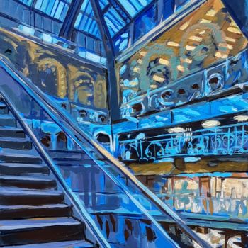 Painting titled "La Samaritaine" by Valérie Le Meur, Original Artwork, Acrylic Mounted on Wood Stretcher frame