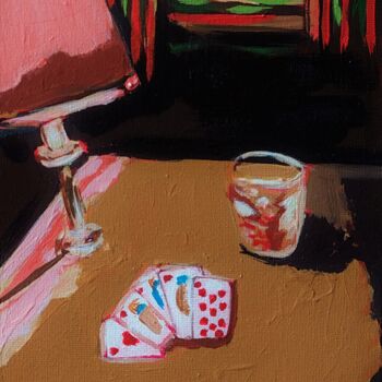 Painting titled "casino Whisky" by Valérie Le Meur, Original Artwork, Acrylic Mounted on Wood Stretcher frame