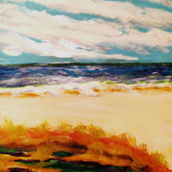Painting titled "Cape Cod Beach Path" by Valerie Leri, Original Artwork, Acrylic