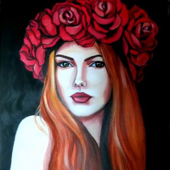 Painting titled "Ginger" by Valérie Maraux, Original Artwork, Oil