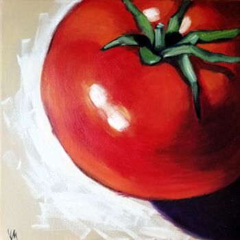 Pintura titulada "Tomate" por Valérie Maraux, Obra de arte original, Oleo Montado en Bastidor de camilla de madera