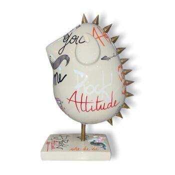 Sculpture intitulée "Rock Attitude Bird…" par Valérie Marty, Œuvre d'art originale, Résine