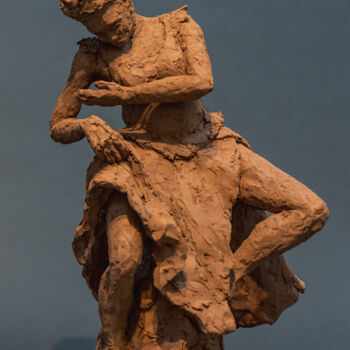 Sculpture titled "Sabar" by Valérie Moreau (VALEM), Original Artwork, Terra cotta