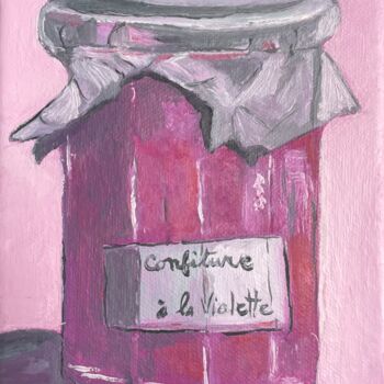 Peinture intitulée "CONFITURE À LA VIOL…" par Valérie Morin, Œuvre d'art originale, Huile
