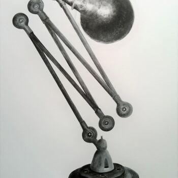 Drawing titled "Jielde Lampe à 5 br…" by Valérie Perlein, Original Artwork, Acrylic