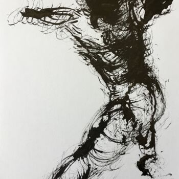 Рисунок под названием "Nu sans-titre" - Valérie Perlein, Подлинное произведение искусства, Чернила