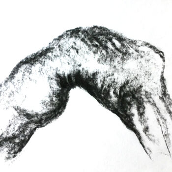 图画 标题为“Nu corps et torsion” 由Valérie Perlein, 原创艺术品, 木炭