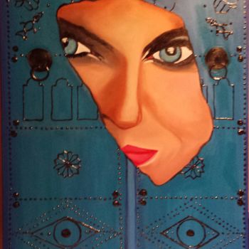 Картина под названием "Regard sur Sidi Bou…" - Valérie Perrault, Подлинное произведение искусства, Акрил