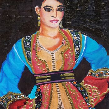 Painting titled "Le Caftan marocain" by Valérie Perrault, Original Artwork