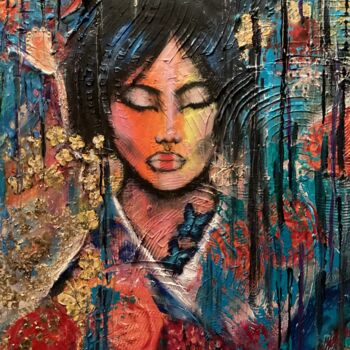 Painting titled "Chinoise" by Valerie Plansson, Original Artwork, Acrylic