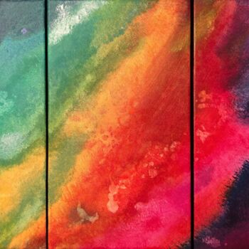 Картина под названием "Abstraku" - Valérie Schuler, Подлинное произведение искусства, Акрил Установлен на Деревянная рама дл…