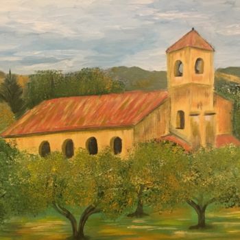 Painting titled "Lourmarin" by Valerie Cipollina, Original Artwork, Oil