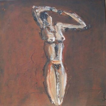 Painting titled "Nu debout, petit jo…" by Valérie Eymeric, Original Artwork