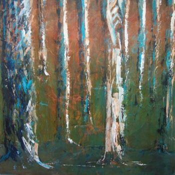 Peinture intitulée "Sous bois d'automne…" par Valérie Eymeric, Œuvre d'art originale