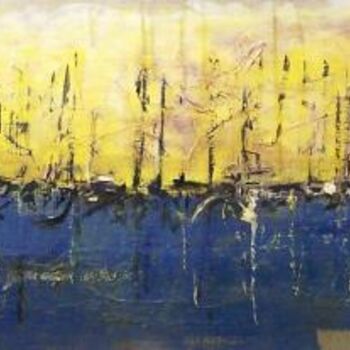 Peinture intitulée "Paysage, Port, Des…" par Valérie Eymeric, Œuvre d'art originale