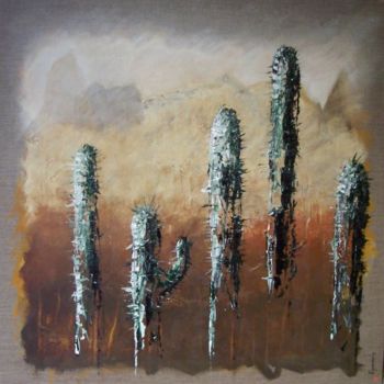 Peinture intitulée "Cactus, Arizona, Oh…" par Valérie Eymeric, Œuvre d'art originale