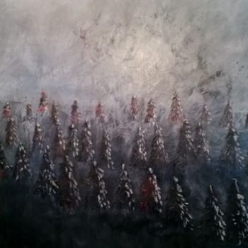 Painting titled "foret-forever-foret…" by Valérie Eymeric, Original Artwork
