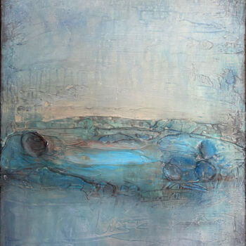 Painting titled "Crepuscul’air" by Valérie Faucon, Original Artwork, Acrylic Mounted on Wood Stretcher frame