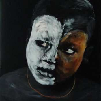 Peinture intitulée "peuple de l'omo 11" par Valérie Faucon, Œuvre d'art originale, Acrylique