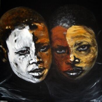 Peinture intitulée "peuple de lOmo 18" par Valérie Faucon, Œuvre d'art originale, Acrylique