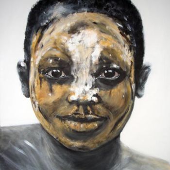 Pintura intitulada "peuple de l 'Omo 22" por Valérie Faucon, Obras de arte originais, Acrílico