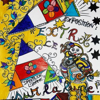Drawing titled "EXTRA , CE VOYAGE S…" by Valerie Guiot, Original Artwork, Marker