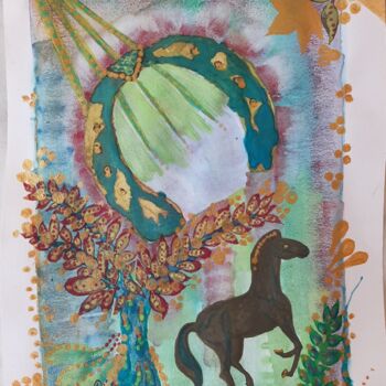 "Le fer à cheval." başlıklı Tablo Valerie Guiot tarafından, Orijinal sanat, Guaş boya