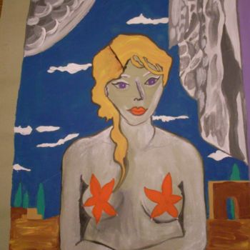 Картина под названием "Etoile de mer." - Valerie Guiot, Подлинное произведение искусства, Масло