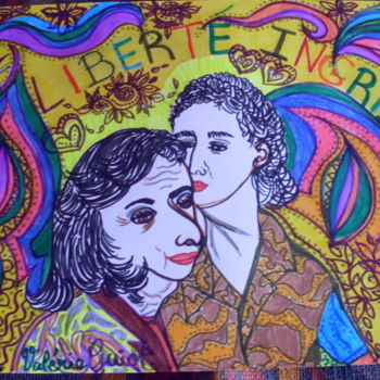 Drawing titled "LIBERTE INGRID" by Valerie Guiot, Original Artwork, Other