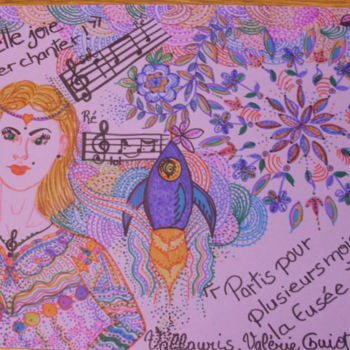 Pittura intitolato "LA FUSEE MUSICALE ,…" da Valerie Guiot, Opera d'arte originale