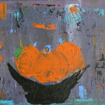 Painting titled "Le temps des oranges" by Valérie Han-Li-Kuin, Original Artwork