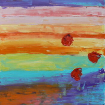 Painting titled "Coquelicots" by Valérie Han-Li-Kuin, Original Artwork