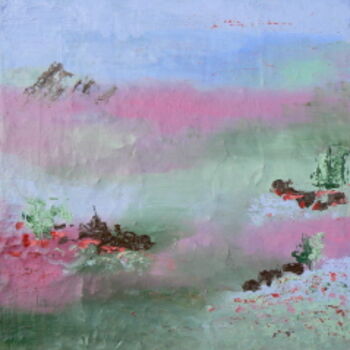 Painting titled "Paisible paysage" by Valérie Han-Li-Kuin, Original Artwork