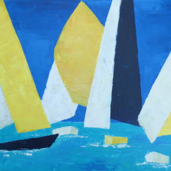 Painting titled "VOILES #artistsuppo…" by Valerie   Jouve, Original Artwork, Acrylic