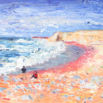 Pintura titulada "QUIBERON L'ANSE DE…" por Valerie   Jouve, Obra de arte original, Acrílico