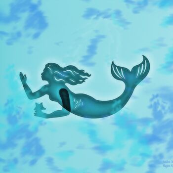 Artes digitais intitulada "The Mermaid" por Valerie Marco Rayon X (RAYON X), Obras de arte originais, Trabalho Digital 2D