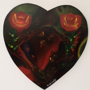Peinture intitulée "Love" par Valérie Nivolle, Œuvre d'art originale, Acrylique Monté sur Autre panneau rigide