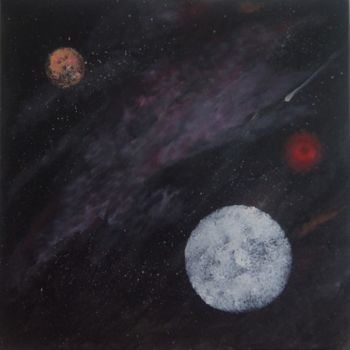 Painting titled "Cosmos" by Valérie Rebourg, Original Artwork, Acrylic