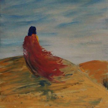Painting titled "Touareg" by Valérie Rebourg, Original Artwork, Acrylic
