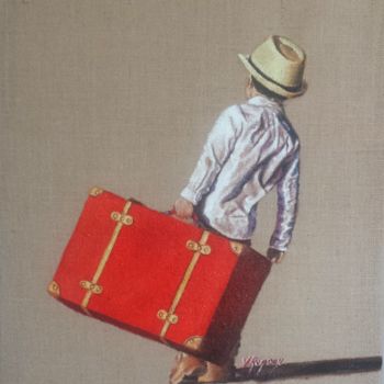 Peinture intitulée "le-poid-du-passe-70…" par Valérie Renoux, Œuvre d'art originale