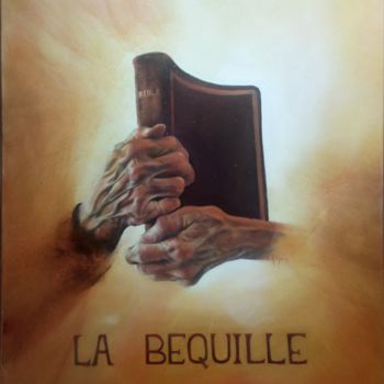 Schilderij getiteld "la-bequille.jpg" door Valérie Renoux, Origineel Kunstwerk